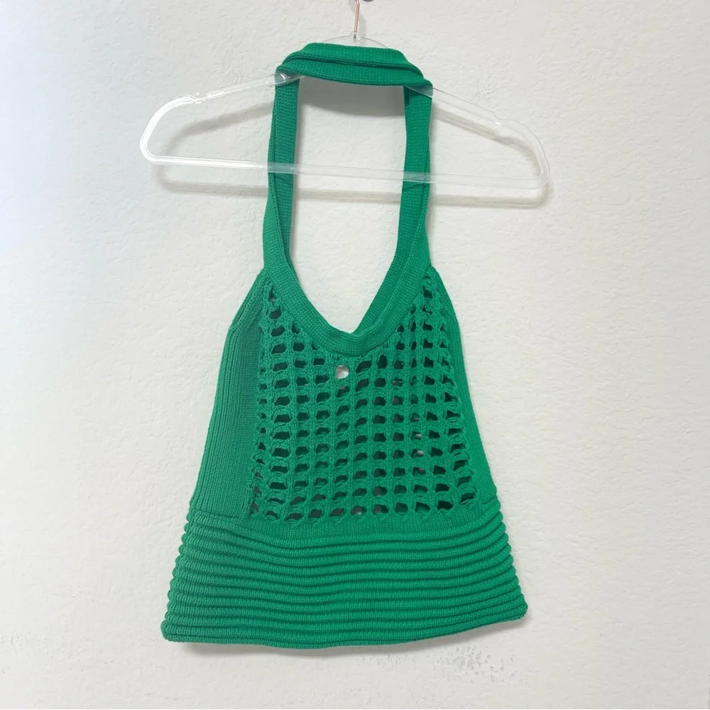 Tropic of C Pitcher Bag Green Crochet